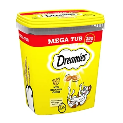 Image of Dreamies Cat Treats Cheese 350g (pack of 2)