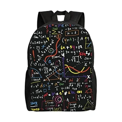 Image of AABSTBFM Math Formula Lightweight School Backpack Classic College Rucksack Bags 15 Inch Laptop Daypack For Girls Boys