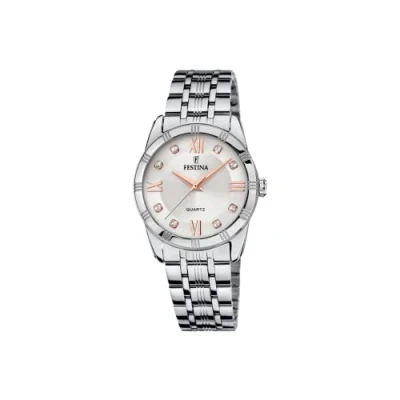 Image of FESTINA Womens Analogue Quartz Watch with Stainless Steel Strap F16748/1