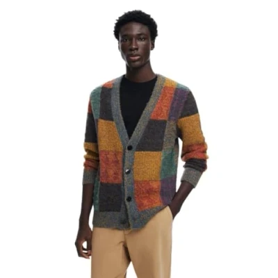 Image of Desigual Men&#039;s Man Flat Knit Pullover Long Sleeve Sweatshirt, Material finishes, Collar Size: 17.5