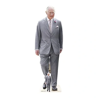 Image of STAR CUTOUTS SC4223 King Charles Lifesize Cardboard Cutout With Mini British Royal Family