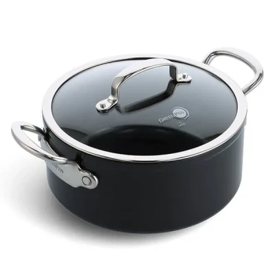 Image of GreenPan Barcelona Pro Aluminium Non Stick 24cm Casserole with Lid