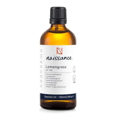 Image of Naissance Lemongrass (Flexuosus) Essential Oil (No. 174) 100ml Pure, Natural, Steam Distilled, Cruelty Free, Vegan &amp; Undiluted for Aromatherapy Diffusers