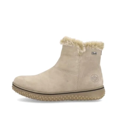 Image of Rieker Z4266 Black tex water resistant boots (Beige, UK Footwear Size System, Adult, Women, Numeric, Medium, 5)