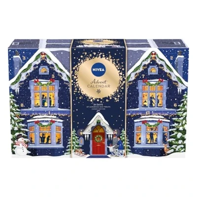 Image of NIVEA Advent Calendar 2024, Women&#039;s Gift Set Includes Moisturiser, Face Masks, Lip Balms, Body Cream, Shower Gel, Anti Perspirant, and More, Complete Skincare