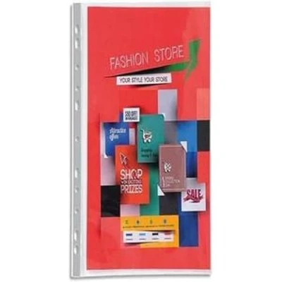Image of Exacompta Ref 56634E PP Goldline Transparent Punched Pockets (Pack of 10) Suitable for A4 Documents, 7 Holes, Antistatic Treatment Clear