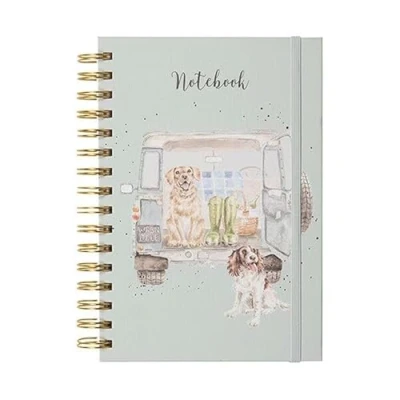 Image of Wrendale Designs Dog Paws for a Picnic A5 Notebook