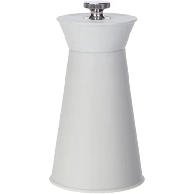 Image of A di Alessi Pepe Le Moco Salt Mill, White, (AJM10 W), 17 x 6.6 24 cm