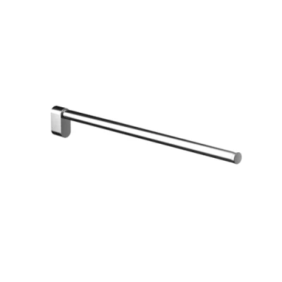 Image of EMCO Flow Single Arm Wall Mounted Towel Rail Rigid Metal Bath Holder Chrome