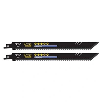 Image of 2 x SabreCut SCRS1113AWP 228mm 5 TPI S1113AWP Fast Insulation Materials, Wool, Cork, Leather and Cardboard Cutting Reciprocating Sabre Saw Blades Compatible with Bosch Dewalt Makita Many Others