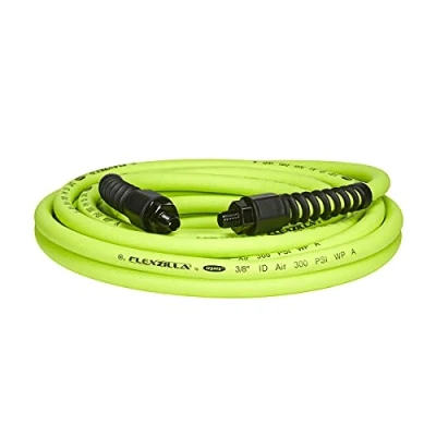 Image of Flexzilla HFZP3825YW2 Pro Air Hose, 1/4&quot; MNPT Fittings, 3/8&quot; (inches) x 25&#039; (feet)