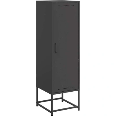 Image of vidaXL Highboard Black 36x39x123 cm Steel