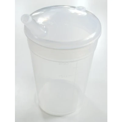 Image of NRS Healthcare Feeding Cup Beaker and Lid with Narrow Spout