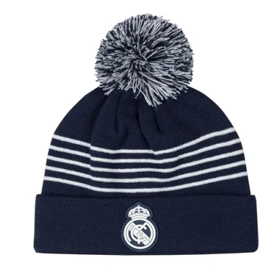Image of Real Madrid Supporter Pompom Hat Official Football Collection Men&#039;s Size
