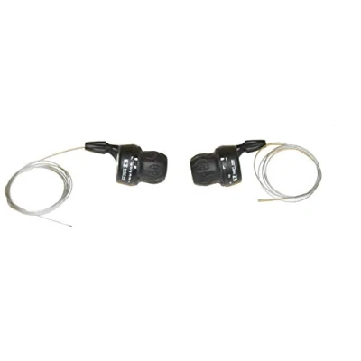 Image of Bike Bicycle Twist Grip Shift 21 Speed 7 x 3 MTB Set Pair Shimano Compatible &amp; Inner Gear Cable