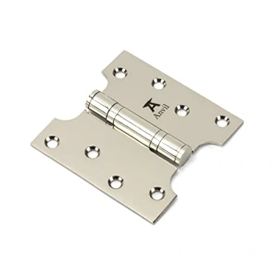 Image of From The Anvil Polished Nickel 4 Inch x 2 Parliament Hinge (Pair) ss