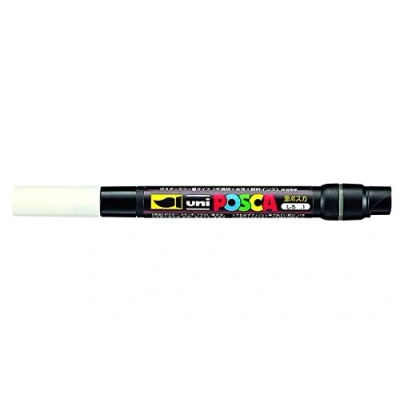 Image of Posca UNI BALL PCF 350 BRUSH TIP MARKER WHITE SINGLE PEN