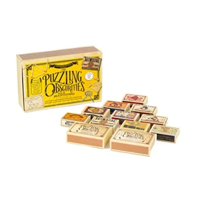 Image of Professor Puzzle, Puzzling Obscurities Box of Brainteasers 10 Unique Matchbox Puzzles &amp; 50 Brain Teasing Challenges