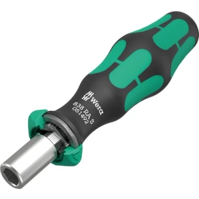 Image of 838 RA S Bits Handhalter, with ratchet functionality, 1/4&quot; 05051492001