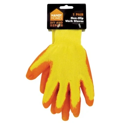 Image of Non slip Garden DIY Mens Ladies Protective Latex Rubber Palm Gloves 1 Pair