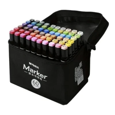 Image of M&amp;G Chenguang bagged double headed marker pen color painting 60 colors No:APMV1415
