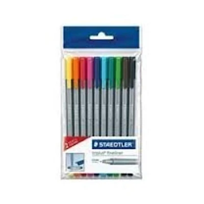 Image of Staedtler Triplus Fineliner 334 Assorted Colours Pack of 8 + 2 FREE