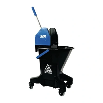 Image of SYR Long Tall Sally Recycled Plastic Mop Bucket and Wringer 16Ltr Blue