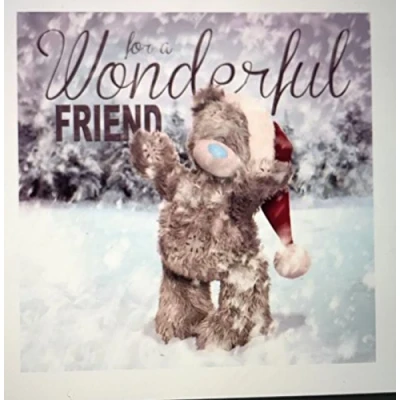 Image of Me To You Tatty Teddy 3D Holographic Card A Fabulous Friend Christmas