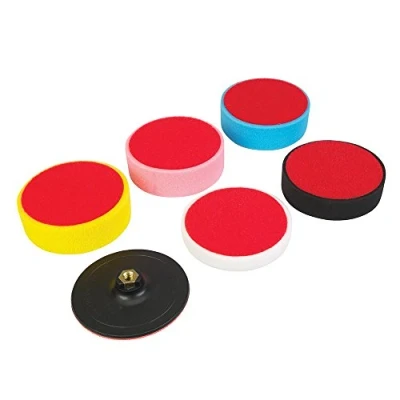 Image of Silverline Hook &amp; Loop Polishing Foam Head Kit 6pce 150 x 50mm