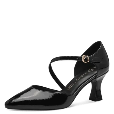 Image of MARCO TOZZI Women&#039;s Shank Open Pump 2 24412 43, Black (Black Patent), 6.5 UK
