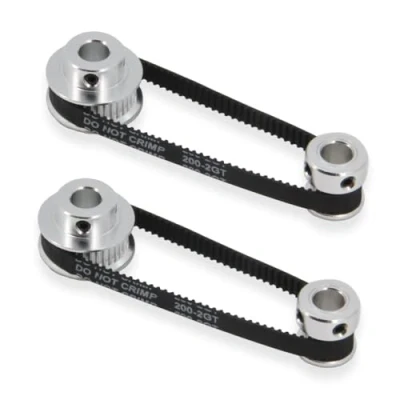 Image of TUZUK 2PCS Set GT2 Synchronous Wheel 20&amp;36 Teeth 8mm Bore Aluminum Timing Pulley with Length 200mm Width 6mm Belt (20 36T 8B 6)