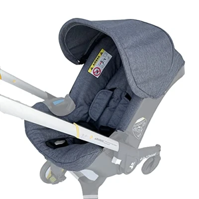 Image of Changing Seat Set Canopy Sunshade Compatible with Doona Stroller (Grey)