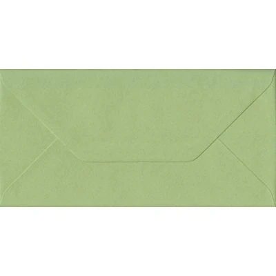 Image of Heritage Green DL 110mm x 220mm Gummed Colour Business Envelopes 100gsm (Pack of 100)