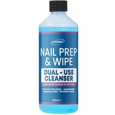 Image of Lucemill Nail Prep &amp; Wipe Gel Polish Cleanser I 500ml Professional Formula for Nails, Acrylics Tips Alcohol Nails Off Solution
