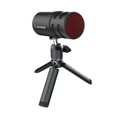 Image of AVerMedia USB Mic for Streaming, Podcasting, Gaming with Cardioid Polar Pattern, Tripod Stand, Headphone Output, Mute Button, All Metal PC, Laptop, iPhone, and Android Phone