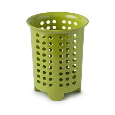 Image of Zeal G231L Melamine Cutlery Drainer/Utensil Pot Lime Green, 14 x 17 cm