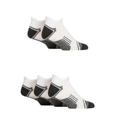 Image of Mens 5 Pair Jeep Technical Trainer Sport Socks White 6 11