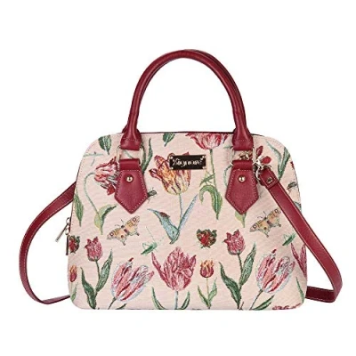 Image of Signare Tapestry Handbags Shoulder Bag and Crossbody Bags for Women with Floral Design (Tulips, Conv JMTWT)