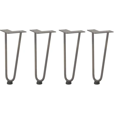 Image of vidaXL Hairpin Legs for Coffee Table 4 pcs Natural Steel 30 cm Solid