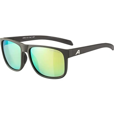 Image of ALPINA Unisex Adults, NACAN III sunglasses, coffee grey/neon yellow, One Size