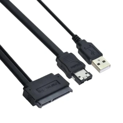 Image of CY 2.5&quot; inch Hard Disk Drive SATA 22Pin TO Esata Data + USB Powered Cable 50cm