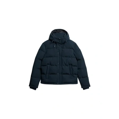 Image of Superdry Men&#039;s Everest Short Hooded Puffer Jacket, Jet Black, XXL