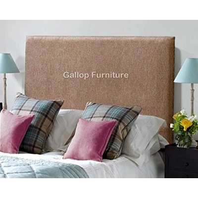 Image of Gallop Sleep Plain Chenille Divan Bed Headboard Super Padded Sturdy Supplied with Struts (Beige, Single 3 FEET, Height 24 INCHES)
