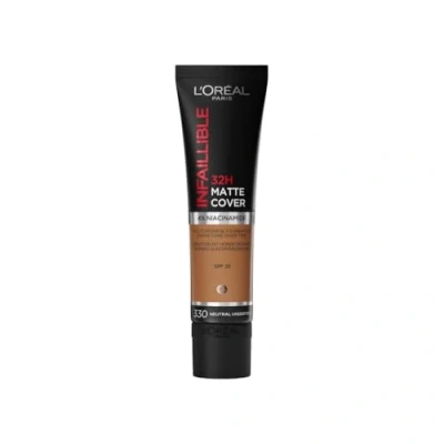 Image of L&#039;Oreal Paris Cover Liquid Foundation, With 4% Niacinamide, Long Lasting, Natural Finish, Available in 20 Shades, SPF 25, Infallible 32H Matte Cover, Shade 330, 30ml