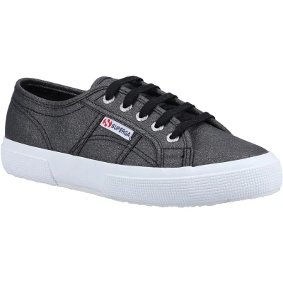 Image of Superga 2750 Glitter Canvas Trainer Black Euro 39 Trainers