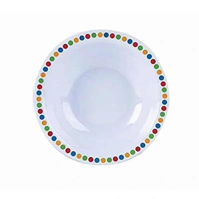 Image of Genware MEL6B CC Melamine Bowl, Coloured Circles, 6 inches Width, Pack of 12