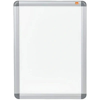 Image of Nobo A3 Poster Frame Sign Holder With Snap Frame, Wall Mounted, Aluminium Trim, Anti Glare Protective Cover, Premium Plus, Silver, 1902213