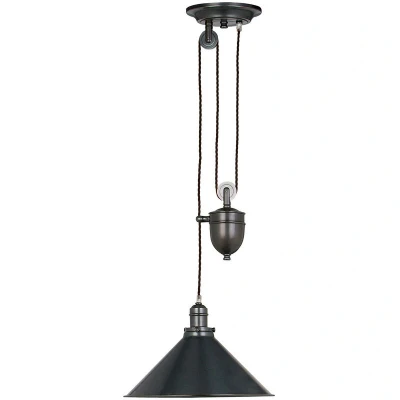 Image of Provence 1 Light Dome Ceiling Pendant Old Bronze, E27