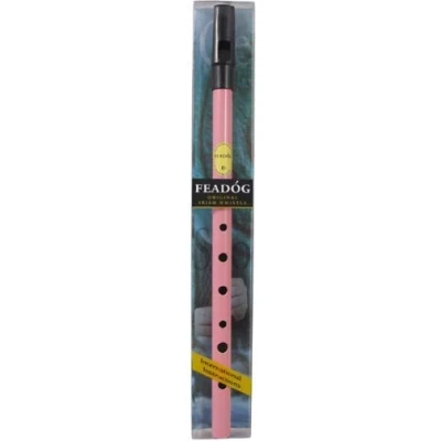Image of Feadog Brass D Whistle Pack Pink