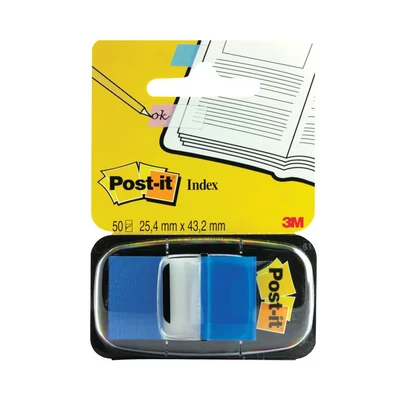 Image of Post it Index Tabs 25mm Blue (Pack of 600)